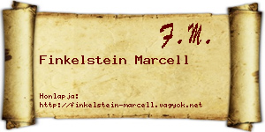 Finkelstein Marcell névjegykártya